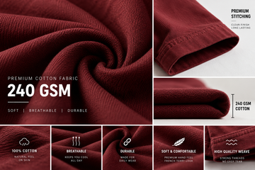 Attack on Titan Oversized Maroon Shirt