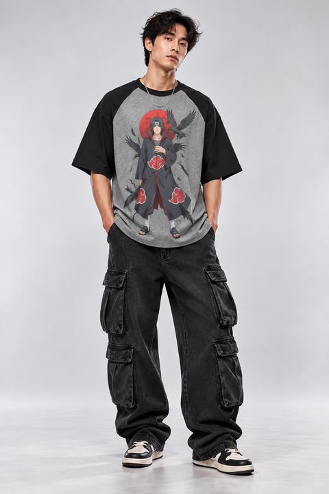 Itachi Raven Raglan Oversized T-Shirt