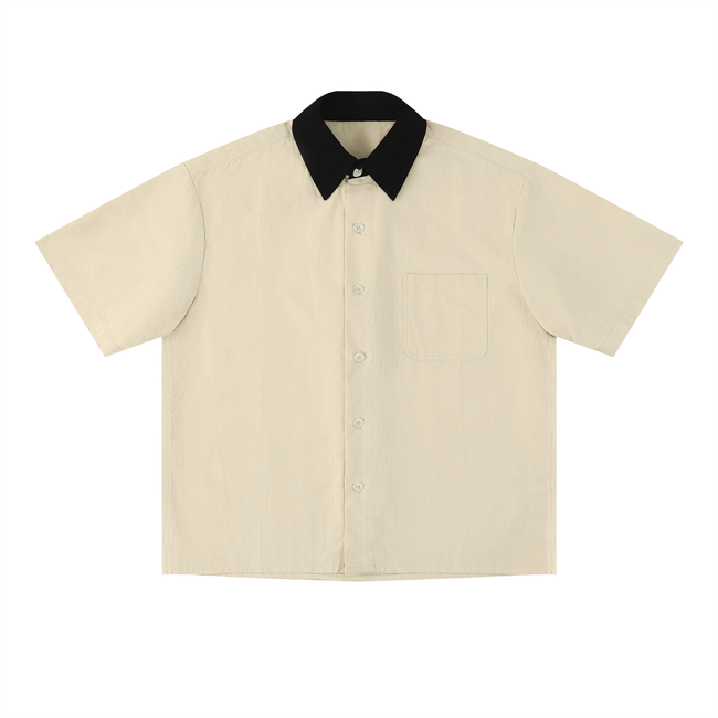 Unisex Color Block Short Sleeve Shirt Hover Image