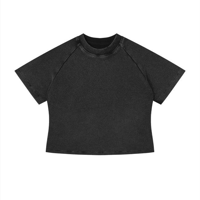 Women's Mineral Wash Crop T-Shirt Hover Image