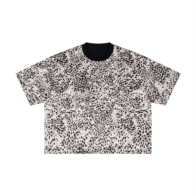 Unisex Leopard Print Boxy T-Shirt Hover Image
