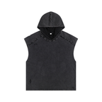 Snow Washed Boxy Hooded Tank Top