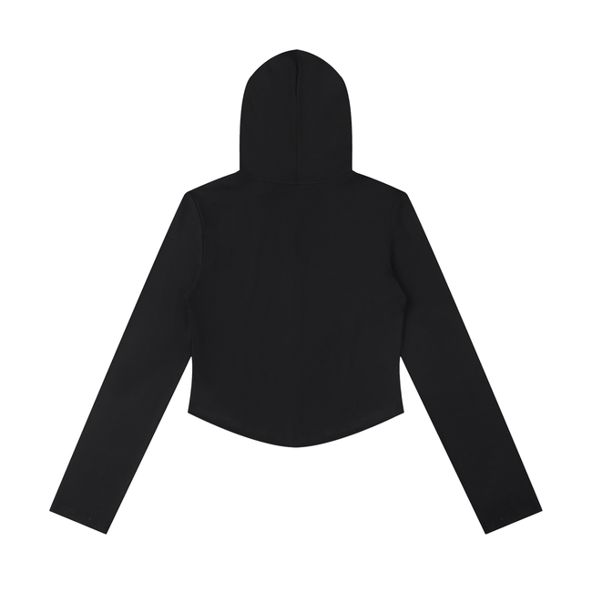 Women's Slim Cropped Full Zip Hoodie Main Image