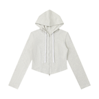Women's Slim Cropped Full Zip Hoodie