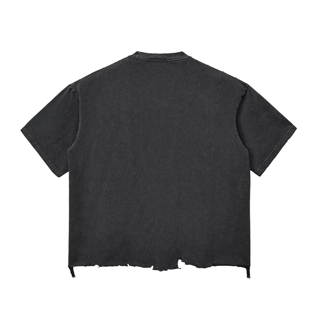 Snow Wash Raw-Hem Boxy T-shirt Main Image
