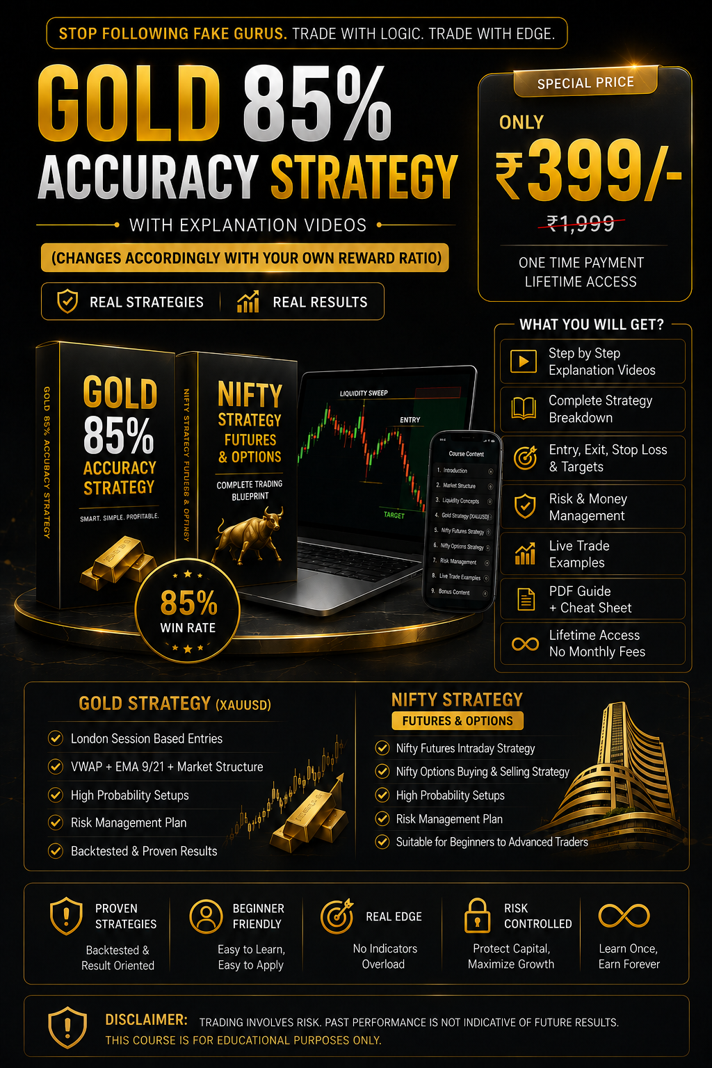 Gold &amp; Nifty Trading Strategy — Limited Offer ₹399