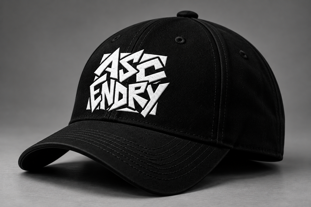 ASCENDRY cap Black angled view