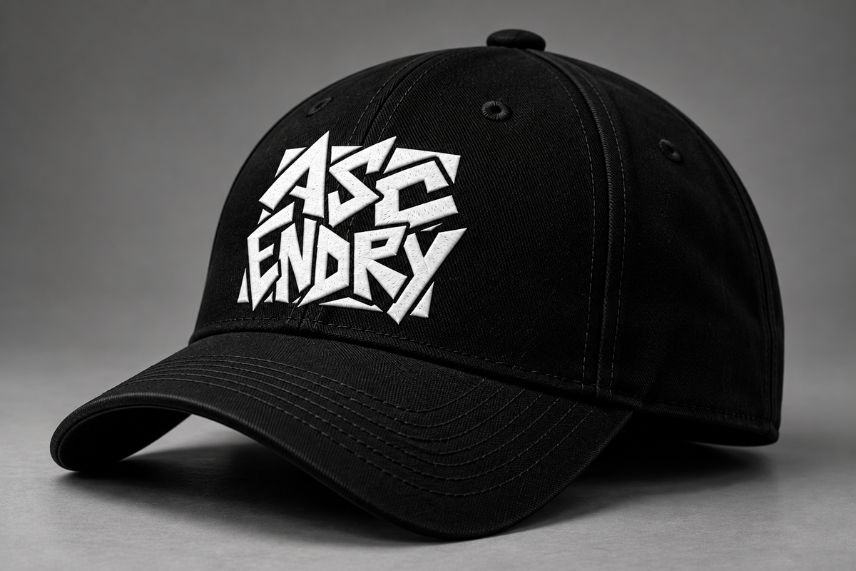 ASCENDRY cap Black angled view