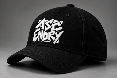 ASCENDRY cap Black angled view