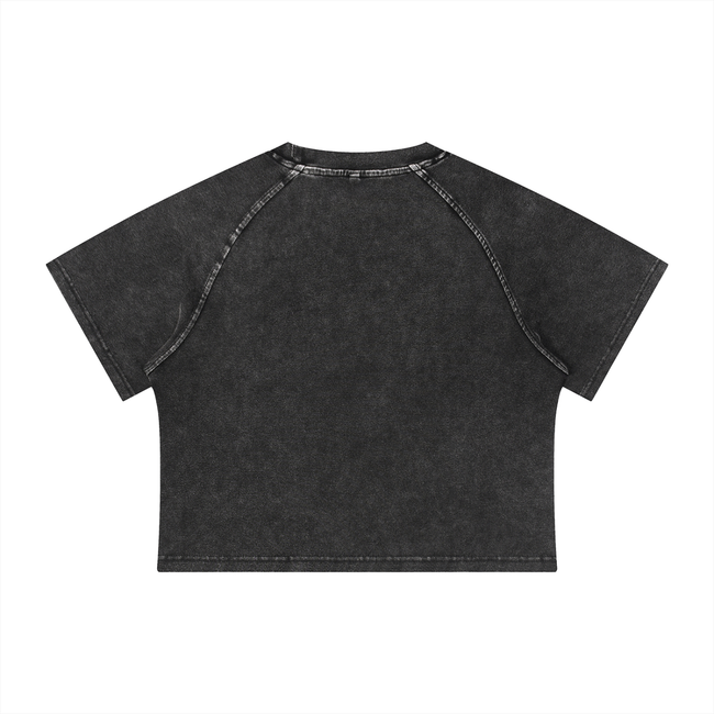 Women's Mineral Wash Raglan Crop T-Shirt Main Image