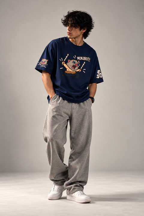 Monjiro Inosuke Unisex Oversized French Terry T-Shirt