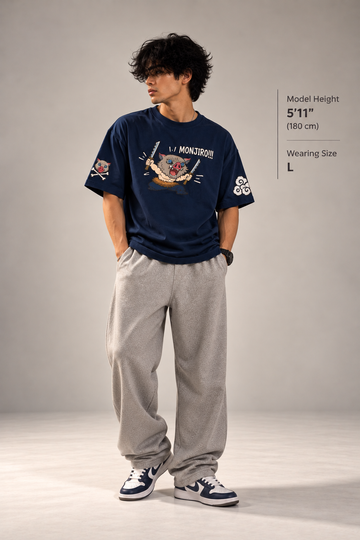 Monjiro Inosuke Unisex Oversized French Terry T-Shirt