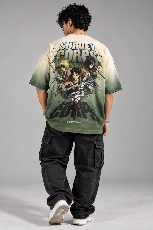 Back studio model showing Survey Corps anime graphic