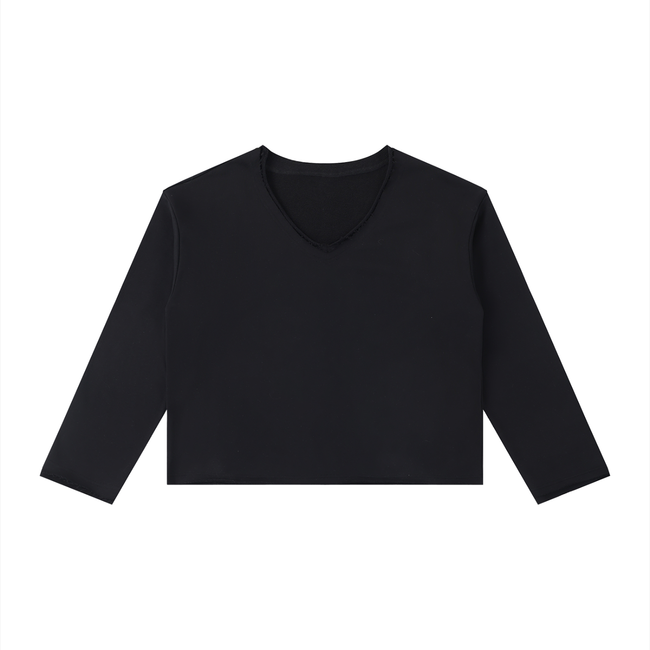 Women's Raw Hem Long Sleeve T-Shirt Hover Image