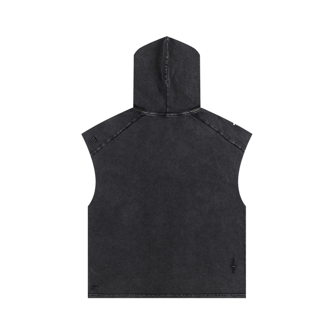 Snow Washed Boxy Hooded Tank Top Main Image