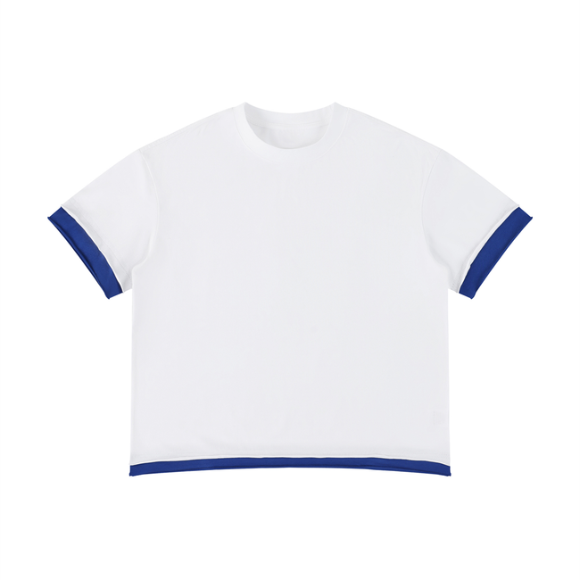 Unisex Boxy Color Block T-Shirt Hover Image