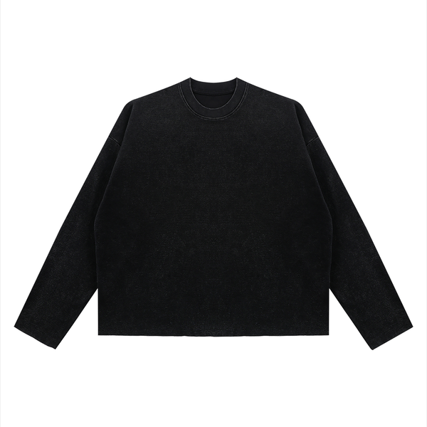 Unisex Vintage Wash Boxy  Waffle Raw Edge T-Shirt