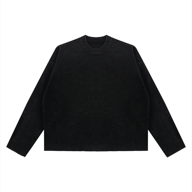 Unisex Vintage Wash Boxy  Waffle Raw Edge T-Shirt Hover Image
