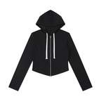 Women's Slim Cropped Full Zip Hoodie