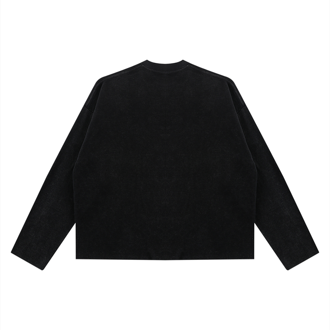 Unisex Vintage Wash Boxy  Waffle Raw Edge T-Shirt Main Image