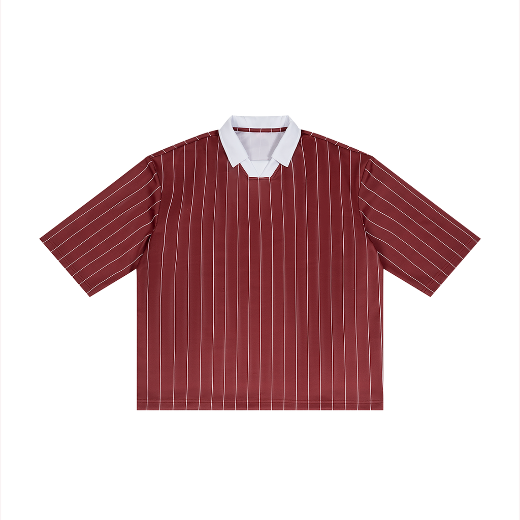Unisex Pinstripe Collared Soccer Jersey