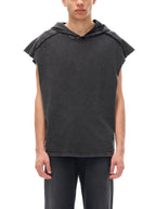 Snow Washed Boxy Hooded Tank Top