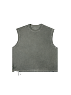 Distressed Grommet Eyelet Tank Top