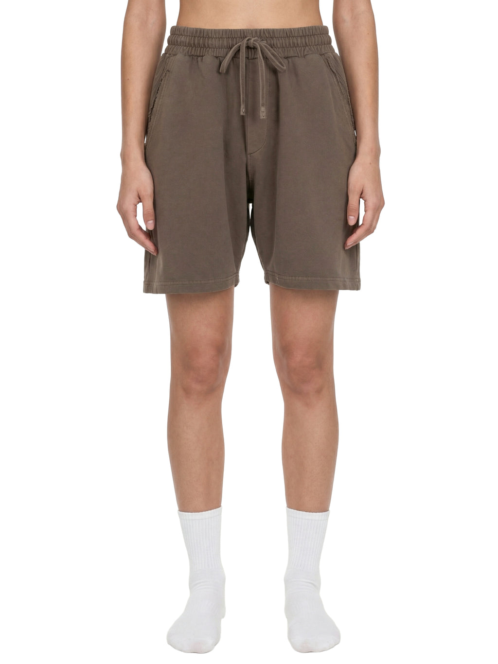 Unisex Vintage Wash Raw Edge Shorts