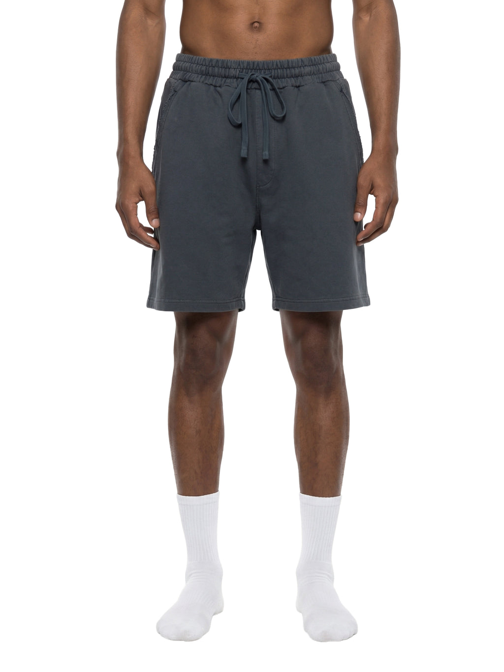Unisex Vintage Wash Raw Edge Shorts