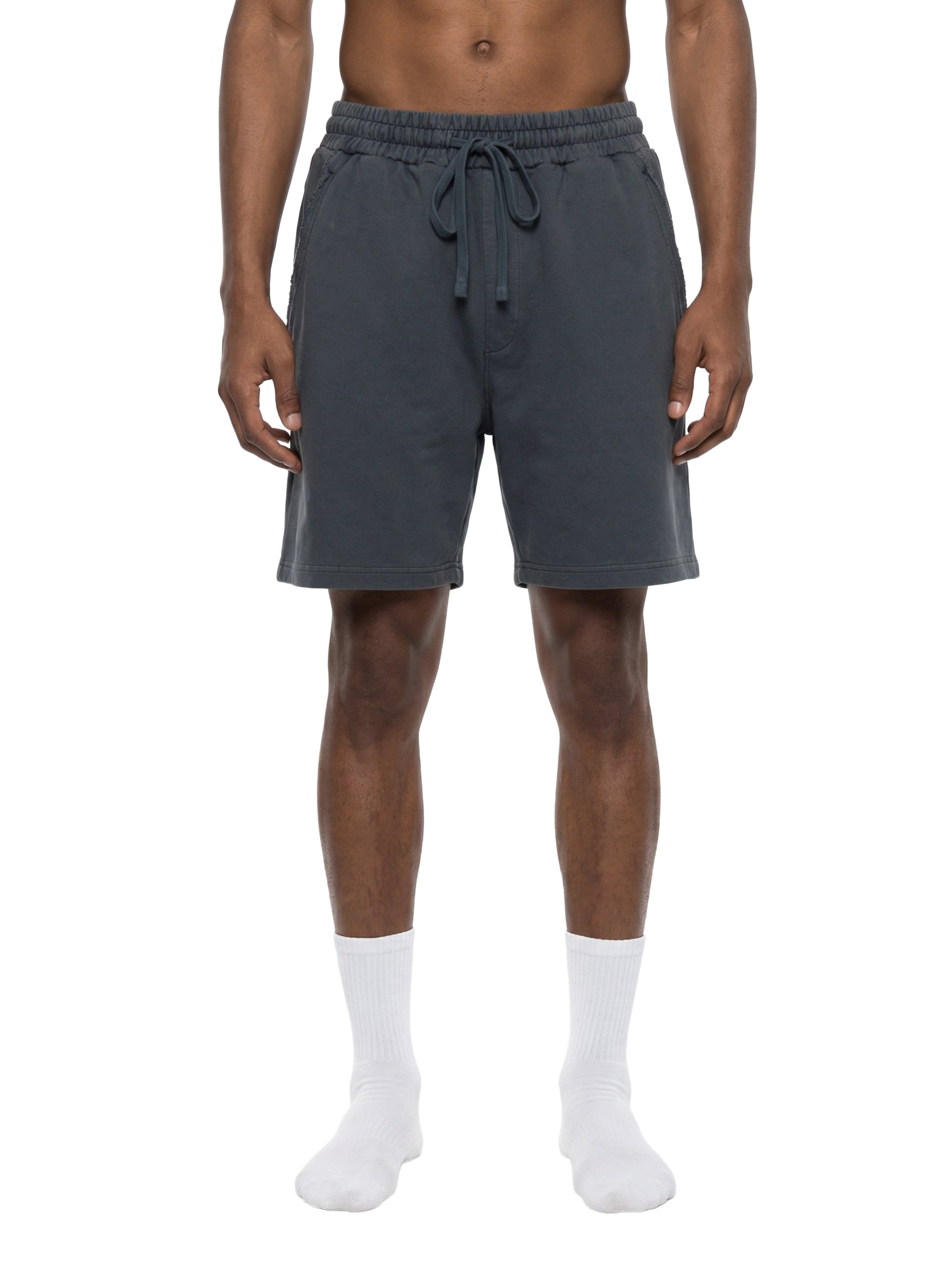 Unisex Vintage Wash Raw Edge Shorts