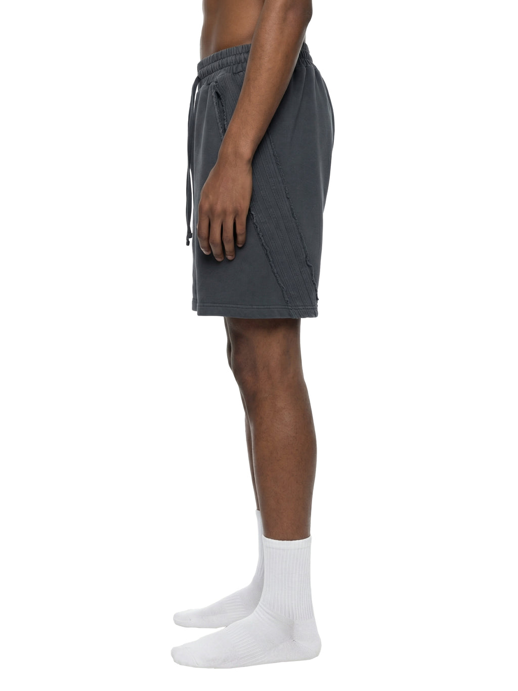 Unisex Vintage Wash Raw Edge Shorts