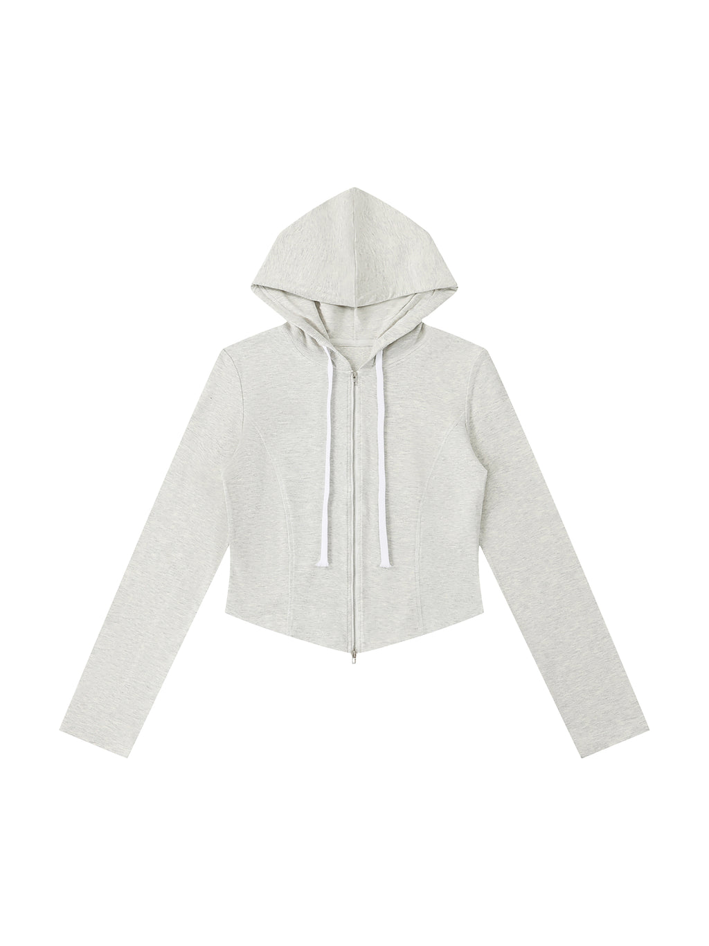 Women's Slim Cropped Full Zip Hoodie