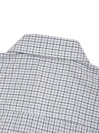 Unisex Distressed Plaid Boxy Shirt