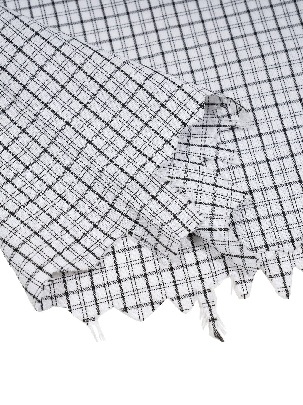 Unisex Distressed Plaid Boxy Shirt