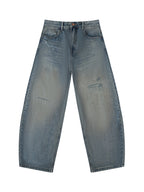 Men's Distressed Barrel Leg Jeans