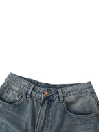 Men's Distressed Barrel Leg Jeans
