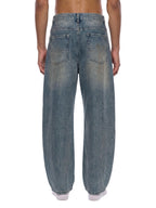 Men's Distressed Barrel Leg Jeans