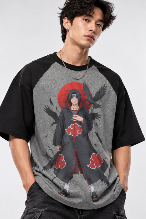 Itachi Raven Raglan Oversized T-Shirt