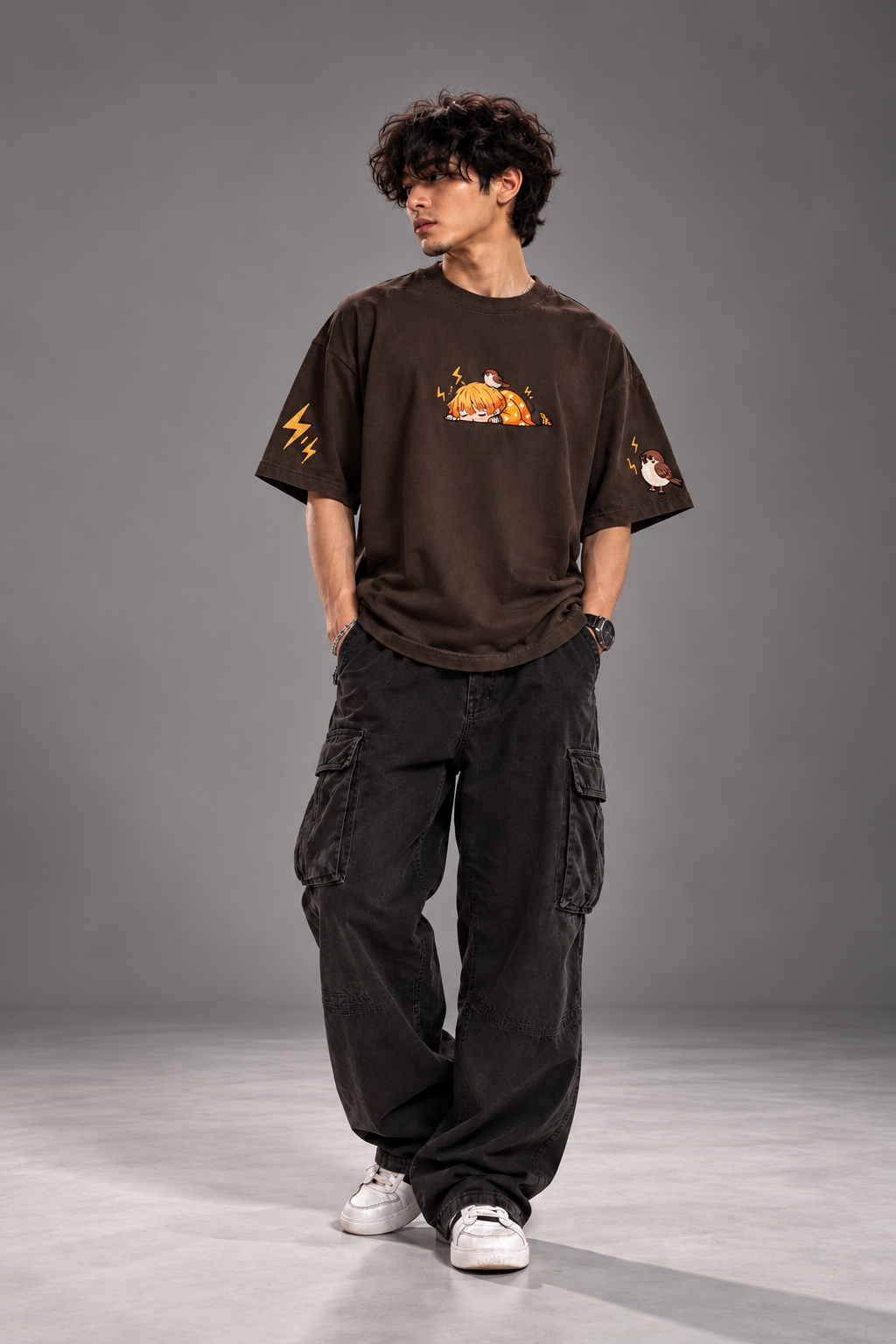 Sleepy Zenitsu front standing studio image